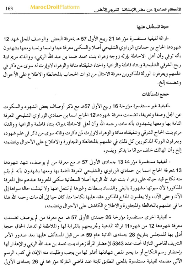 نوستالجيا القضاء المغربي (7): "القضية عدد 3141" يثبت الزواج من الميت بلفيف كما يثبت الإرث باللفيف - يجوز إستخلاف شهودا للفيف إذا تراجع بعضهم