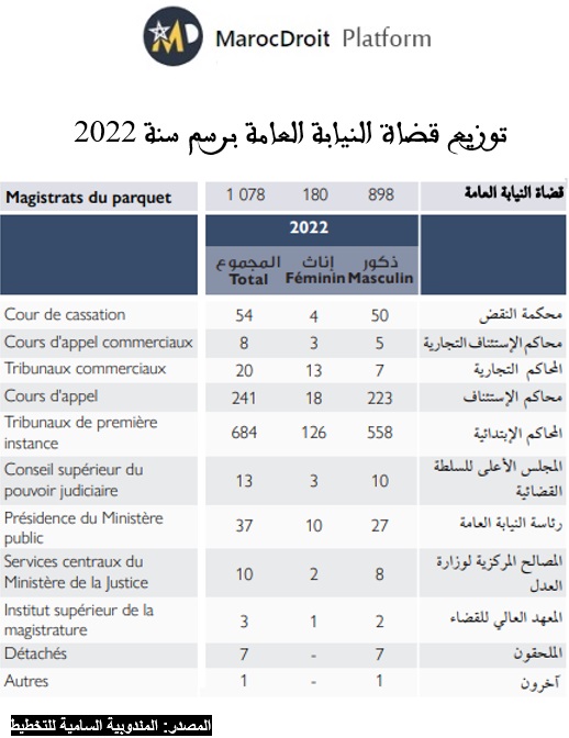 قضاة النيابة العامة ومقاربة النوع الإجتماعي في أرقام