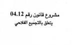 المصادقة على القانون رقم 04.12 المتعلق بالتجميع الفلاحي