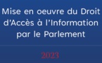 Mise en oeuvre du Droit d’Accès à l’Information par le Parlement